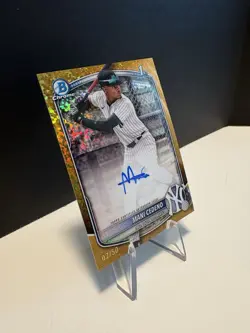 2025 Bowman Chrome Mani Cedeno- 1st Bowman Auto- Gold Mini Diamond 2/50- READ** - Image 2