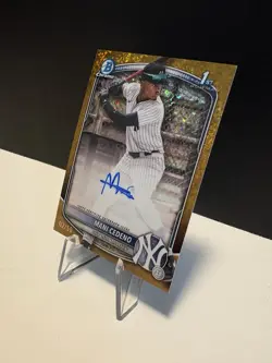 2025 Bowman Chrome Mani Cedeno- 1st Bowman Auto- Gold Mini Diamond 2/50- READ** - Image 3