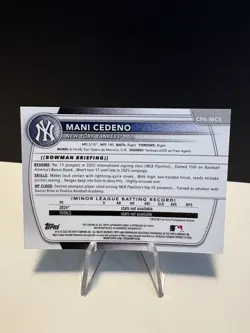 2025 Bowman Chrome Mani Cedeno- 1st Bowman Auto- Gold Mini Diamond 2/50- READ** - Image 5