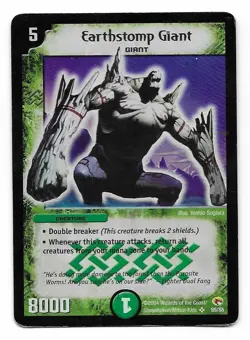 Earthstomp Giant - S5/S5 Duel Masters TCG 2004 Holo Foil Near Mint - Image 2