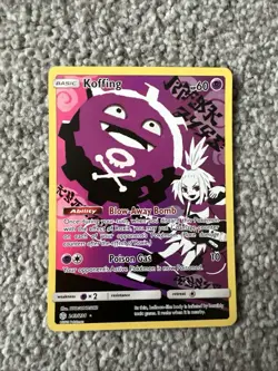 Pokemon Koffing Holo TCG Card Secret Rare Cosmic Eclipse Full Art 243/236 NM - Image 1