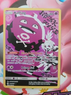 Pokemon TCG Koffing Cosmic Eclipse 243/236 Holo Secret Rare - Image 1