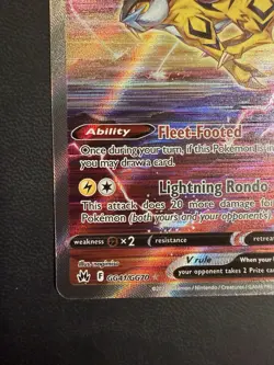 Pokemon TCG Raikou v Crown Zenith: Galarian Gallery Holo Ultra Rare Card #GG41 - Image 5