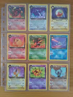 Pokemon TEAM ROCKET Complete Uncommon And Common Set Near Mint - All 48 Cards - Image 1