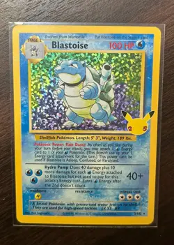 Pokemon Blastoise 2/102 Celebrations Classic Collection Holo Card 100 HP English - Image 2