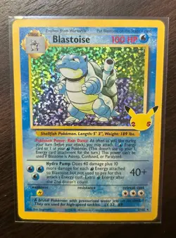 Pokemon Blastoise 2/102 Celebrations Classic Collection Holo Card 100 HP English - Image 3