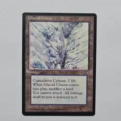 Magic: The Gathering Glacial Chasm Land Card Regular 1995 Liz Danforth - Image 1