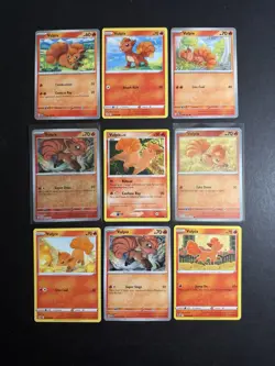 9 Vulpix Pokemon Card Collection Nintendo SWSH SV Reverse Holo PTCG D4 - Image 1