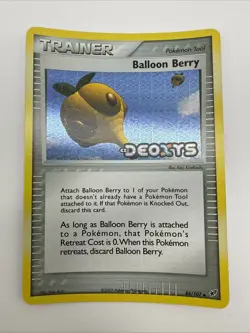 Balloon Berry 84/107 EX Deoxys Reverse Holo Uncommon Stamped Pokemon Card - Image 3