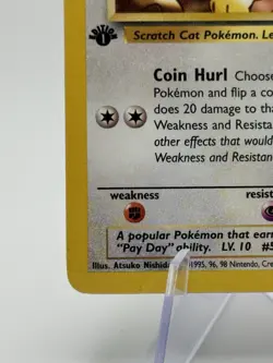 Pokemon Card Meowth 1st Edition Non-Holo WOTC 62/82 Lp - Image 5