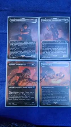 MTG LTR Lord Of The Rings The One Ring FOIL scene set 448 - 451 Pack fresh NM - Image 1