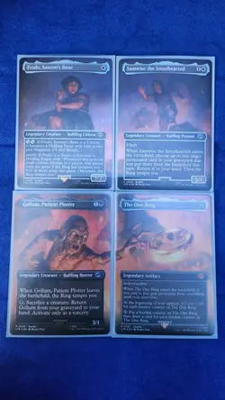 MTG LTR Lord Of The Rings The One Ring FOIL scene set 448 - 451 Pack fresh NM - Image 2