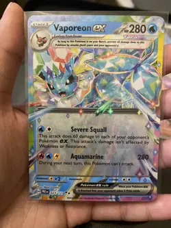 Pokemon TCG Vaporeon ex 023/131 SV Prismatic Evolutions NM - Image 1