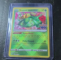 Pokemon Radiant Venusaur 004/078 Pokemon GO Holo Radiant Rare 150 HP English - Image 2