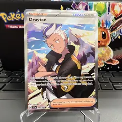 Pokemon Trainer Drayton Full Art Ultra Rare Holo Surging Sparks 232/191 English - Image 1