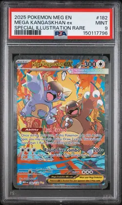2025 POKEMON MEG EN-MEGA EVOLUTION #182 MEGA KANGASKHAN EX PSA 9 - Image 1