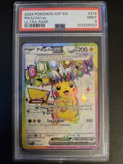 2024 Pokemon Scarlet Violet Surging Sparks Pikachu 219 PSA 9 MINT - Image 1