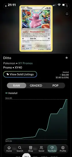 Pokemon Ditto XY Promos XY40 Promo Holofoil Basic 70 HP Card English - Image 2