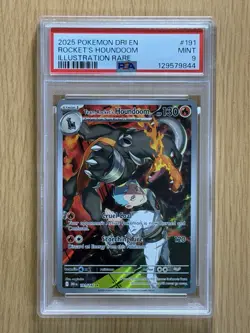 PSA 9 Rocket’s Houndoom IR 191/182 2025 Pokemon Illustration Rare - Image 1