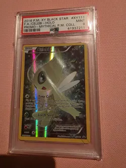 Pokemon PSA 9 Celebi XY111 Full Art XY Black Star Promos 2016 - Image 1