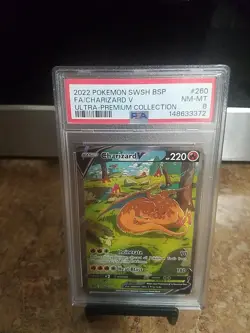 2022 Pokemon Swsh Bsp Fa/Charizard V Ultra Premium Collection Psa 8 - Image 1