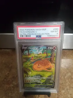 2022 Pokemon Swsh Bsp Fa/Charizard V Ultra Premium Collection Psa 8 - Image 3