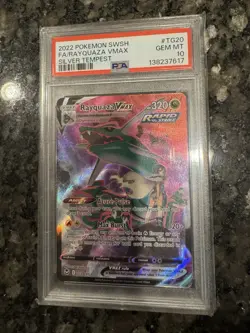 2022 POKEMON SWORD & SHIELD SILVER TEMPEST #TG20 FULL ART/RAYQUAZA VMAX PSA 10 - Image 3