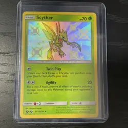 2019 Poke'mon Scyther SV1/SV94 Holo Rare Hidden Fates Nr Mint* - Image 1