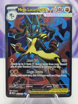 Pokemon TCG Mega Lucario EX Full Art Holo 160/132 Ultra Rare Mega Evolution NM - Image 1