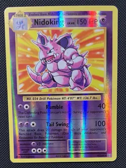 2016 Pokemon Nidoking Reverse Holo 45/108 XY Evolutions MP - Image 1