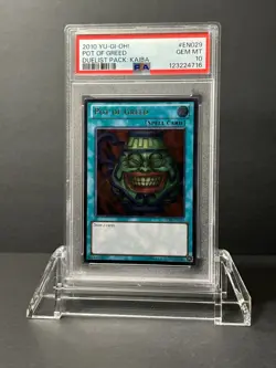 Yugioh Pot of Greed DPKB - EN029 Unlimited Ultimate Rare PSA 10 - Image 1