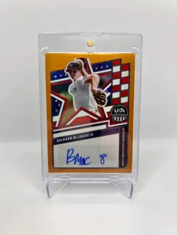 2025 PANINI STARS & STRIPES BRENNAN MCLAUGHLIN GOLD AUTO /10 - Image 1