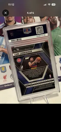 CADE CUNNINGHAM SPECTRIS BLUE FOTL 1/25 PSA 8 PISTONS 2024 MOSAIC BASKETBALL #74 - Image 2
