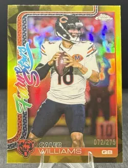 2025 Topps Chrome Future Stars Yellow Refractor #FS-1 Caleb Williams /275 Bears - Image 1