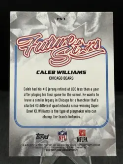 2025 Topps Chrome Future Stars Yellow Refractor #FS-1 Caleb Williams /275 Bears - Image 2