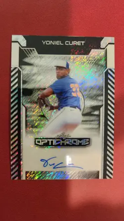 2025 Leaf Optichrome Yoniel Curet Silver Shimmer SP Auto RC /10 Phillies - Image 1