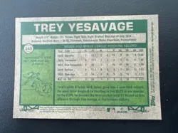TREY YESAVAGE 2026 Topps Heritage Black Chrome /77 Rookie Card SP Blue Jays - Image 2