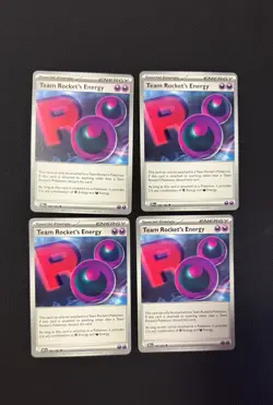 x4 Team Rocket’s Energy 182/182 - Playset Destined Rivals Pokemon TCG Card NM/M - Image 1