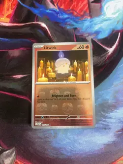 Pokemon TCG Litwick 016/086 Masterball Reverse Holo White Flare - Image 1