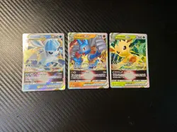 Pokemon TCG SWSH Promo VSTAR Holo Card Lot 3 Cards Glaceon Lucario Leafeon - Image 1