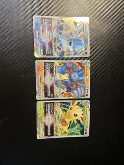 Pokemon TCG SWSH Promo VSTAR Holo Card Lot 3 Cards Glaceon Lucario Leafeon - Image 2