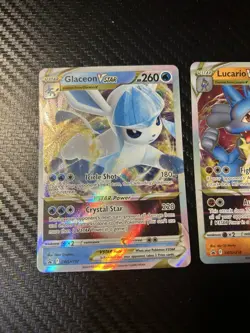Pokemon TCG SWSH Promo VSTAR Holo Card Lot 3 Cards Glaceon Lucario Leafeon - Image 3