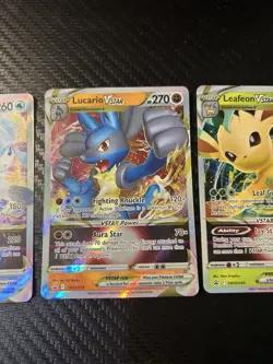 Pokemon TCG SWSH Promo VSTAR Holo Card Lot 3 Cards Glaceon Lucario Leafeon - Image 4