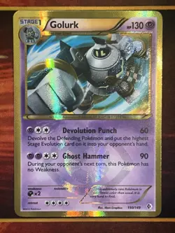 Pokemon TCG Golurk Boundaries Crossed Holo Card 150/149 Secret Rare - Image 1