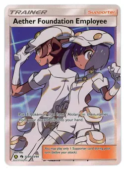 Aether Foundation Employee SV81/SV94 Hidden Fates Shiny Vault Pokemon Card - Image 1