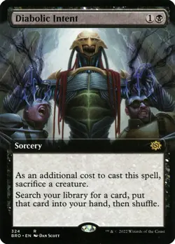Diabolic Intent Extended Art The Brothers' War NM MTG - Image 1