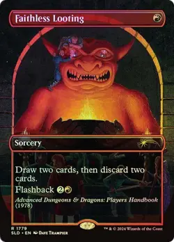 Faithless Looting Foil D&D Secret Lair NM MTG - Image 1