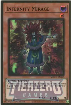 Yugioh Infernity Mirage MAGO-EN005 Premium Gold Rare 1st Edition NM/LP - Image 1