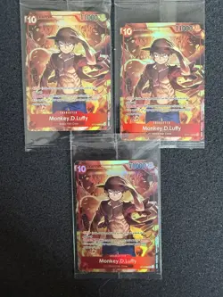 Monkey.D.Luffy (Treasure Booster Set) ST10-006 One Piece Promo Card Sealed! X 3! - Image 1