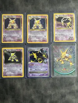 Pokemon Alakazam Vintage Mixed Card Lot Base, Base 2, Gym Challenge, Rocket,Lv.X - Image 1